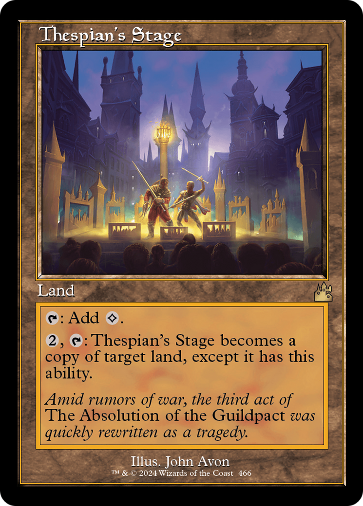 Thespian's Stage (Retro Frame) [Ravnica Remastered] | Jomio and Rueliete's Cards and Comics
