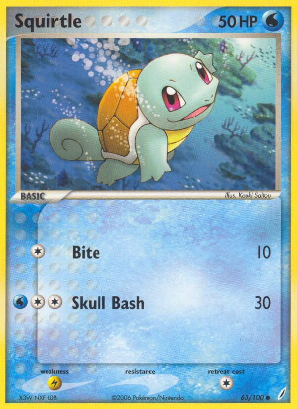 Squirtle (63/100) [EX: Crystal Guardians] | Jomio and Rueliete's Cards and Comics
