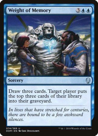 Weight of Memory [Dominaria] | Jomio and Rueliete's Cards and Comics