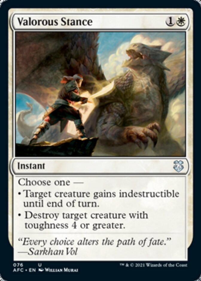 Valorous Stance [Dungeons & Dragons: Adventures in the Forgotten Realms Commander] | Jomio and Rueliete's Cards and Comics