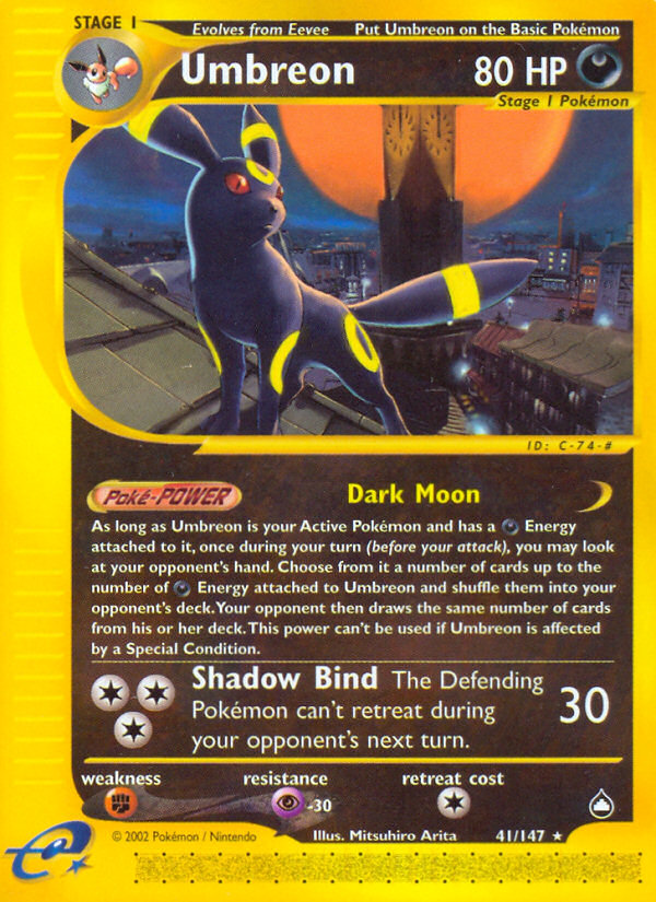 Umbreon (41/147) [Aquapolis] | Jomio and Rueliete's Cards and Comics