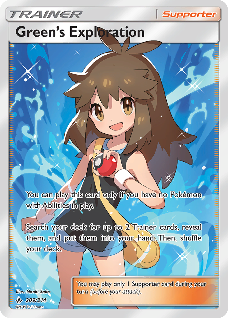 Green's Exploration (209/214) [Sun & Moon: Unbroken Bonds] | Jomio and Rueliete's Cards and Comics