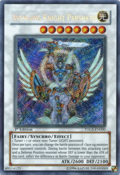Avenging Knight Parshath [TDGS-EN000] Secret Rare | Jomio and Rueliete's Cards and Comics