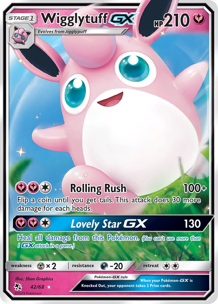 Wigglytuff GX (42/68) [Sun & Moon: Hidden Fates] | Jomio and Rueliete's Cards and Comics