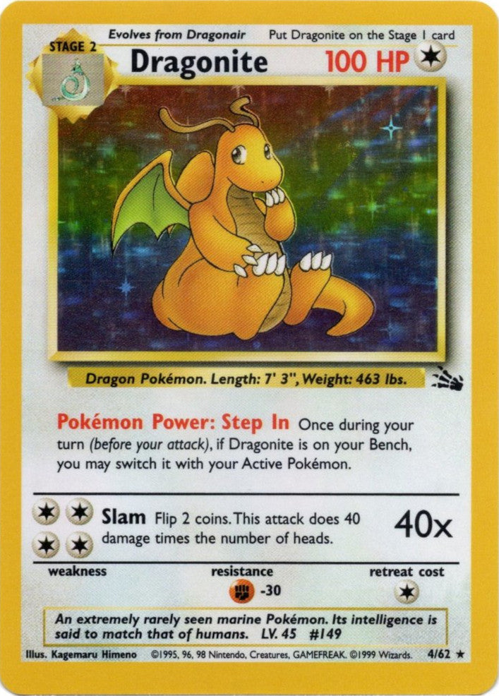 Dragonite (4/62) [Fossil Unlimited] | Jomio and Rueliete's Cards and Comics