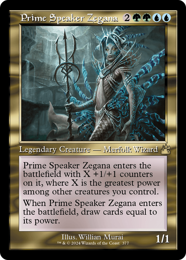 Prime Speaker Zegana (Retro Frame) [Ravnica Remastered] | Jomio and Rueliete's Cards and Comics