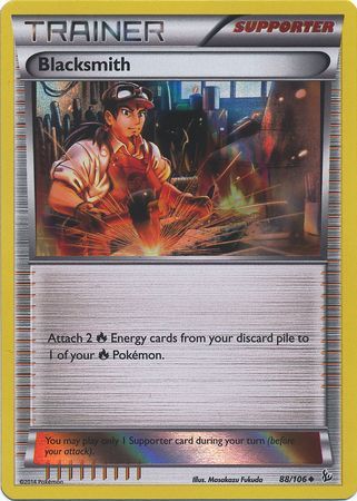 Blacksmith (88/106) (Sheen Holo Pyroar Collection Exclusive) [XY: Flashfire] | Jomio and Rueliete's Cards and Comics