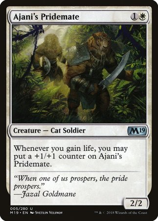 Ajani's Pridemate [Core Set 2019] | Jomio and Rueliete's Cards and Comics