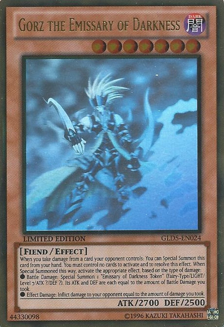 Gorz the Emissary of Darkness [GLD5-EN024] Ghost/Gold Rare | Jomio and Rueliete's Cards and Comics