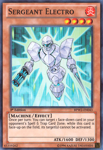 Sergeant Electro [BPW2-EN043] Super Rare | Jomio and Rueliete's Cards and Comics