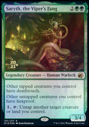 Saryth, the Viper's Fang [Innistrad: Midnight Hunt Prerelease Promos] | Jomio and Rueliete's Cards and Comics