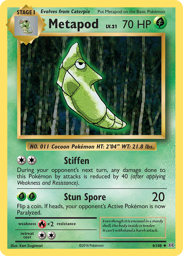 Metapod (4/108) [XY: Evolutions] | Jomio and Rueliete's Cards and Comics