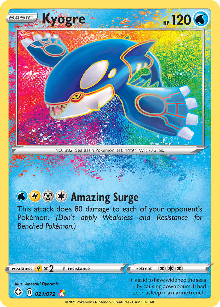Kyogre (021/072) [Sword & Shield: Shining Fates] | Jomio and Rueliete's Cards and Comics