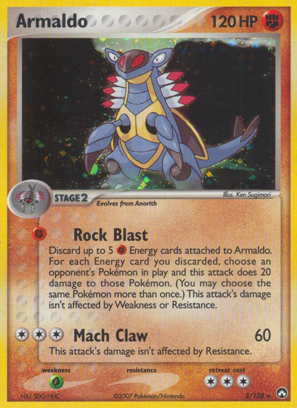 Armaldo (3/108) [EX: Power Keepers] | Jomio and Rueliete's Cards and Comics