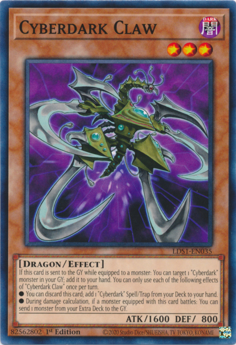 Cyberdark Claw [LDS1-EN035] Common | Jomio and Rueliete's Cards and Comics