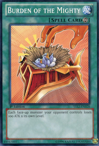 Burden of the Mighty [YS12-EN028] Common | Jomio and Rueliete's Cards and Comics