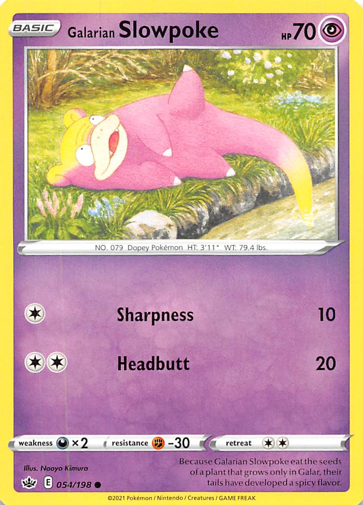 Galarian Slowpoke (054/198) [Sword & Shield: Chilling Reign] | Jomio and Rueliete's Cards and Comics