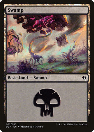 Swamp (72) [Duel Decks: Zendikar vs. Eldrazi] | Jomio and Rueliete's Cards and Comics