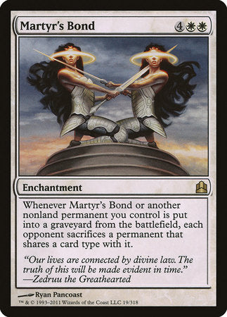 Martyr's Bond [Commander 2011] | Jomio and Rueliete's Cards and Comics
