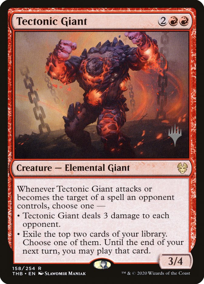 Tectonic Giant (Promo Pack) [Theros Beyond Death Promos] | Jomio and Rueliete's Cards and Comics