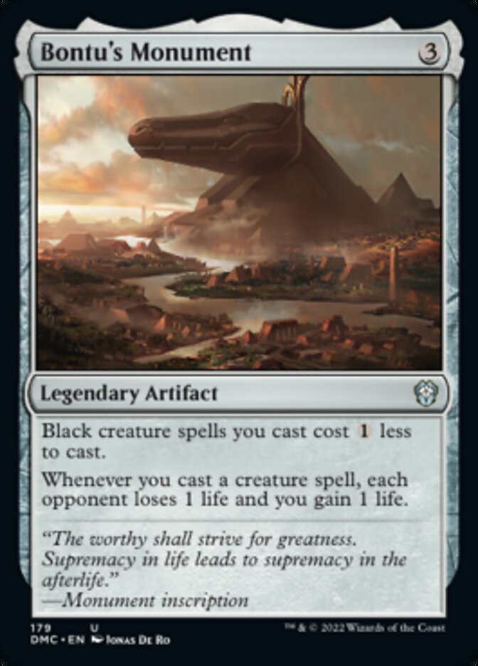 Bontu's Monument [Dominaria United Commander] | Jomio and Rueliete's Cards and Comics