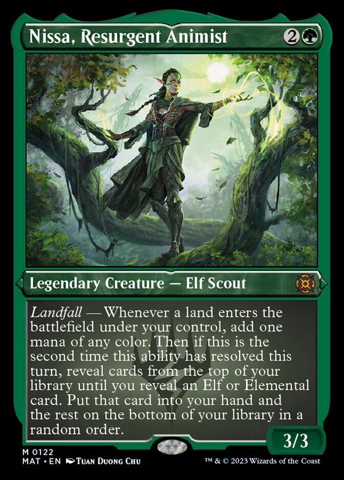 Nissa, Resurgent Animist (Foil Etched) [March of the Machine: The Aftermath] | Jomio and Rueliete's Cards and Comics