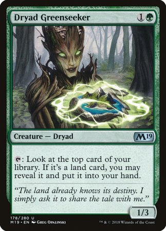 Dryad Greenseeker [Core Set 2019] | Jomio and Rueliete's Cards and Comics