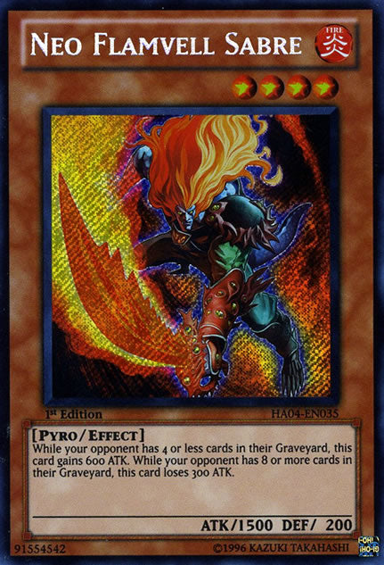 Neo Flamvell Sabre [HA04-EN035] Secret Rare | Jomio and Rueliete's Cards and Comics