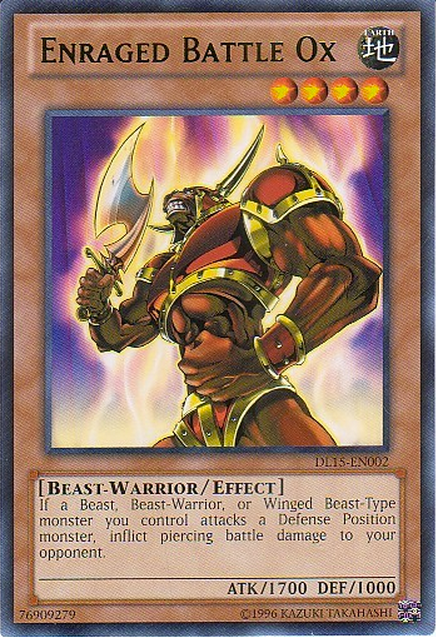 Enraged Battle Ox (Green) [DL15-EN002] Rare | Jomio and Rueliete's Cards and Comics