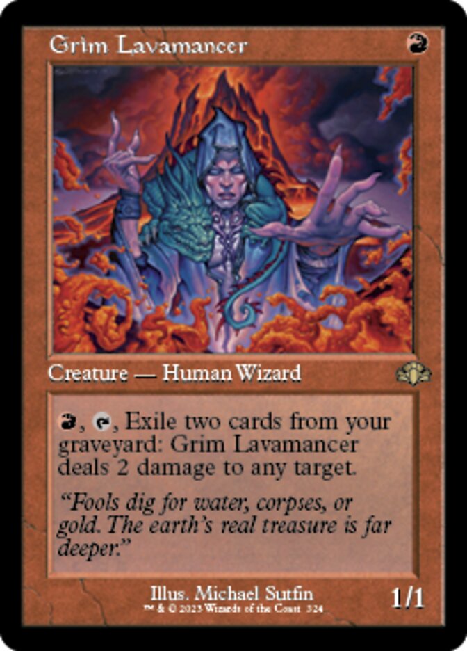 Grim Lavamancer (Retro) [Dominaria Remastered] | Jomio and Rueliete's Cards and Comics