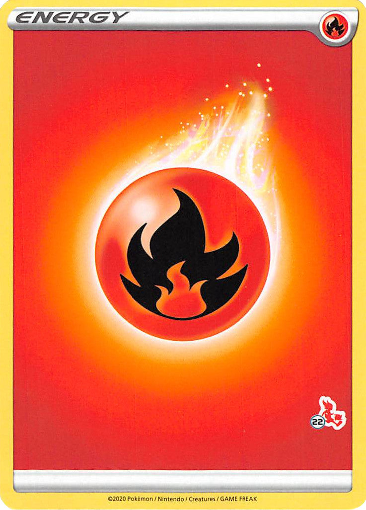Fire Energy (Cinderace Stamp #22) [Battle Academy 2022] | Jomio and Rueliete's Cards and Comics