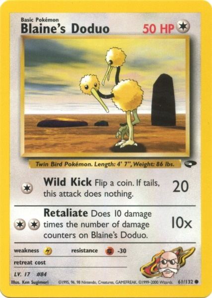 Blaine's Doduo (61/132) [Gym Challenge Unlimited] | Jomio and Rueliete's Cards and Comics