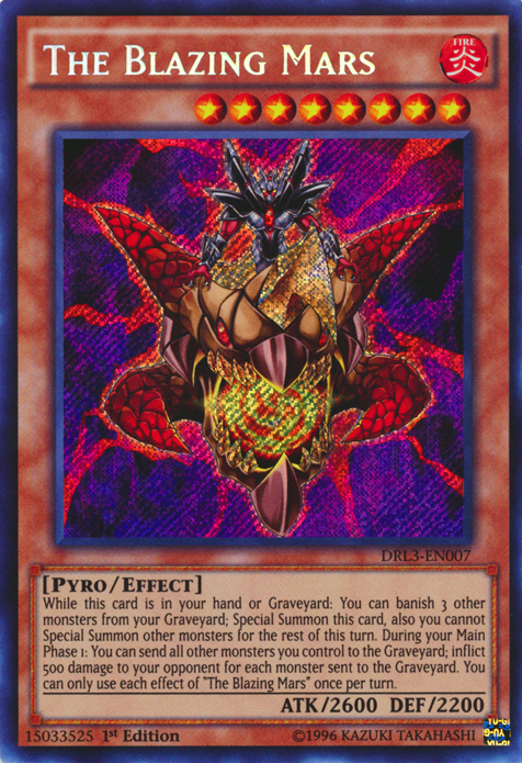 The Blazing Mars [DRL3-EN007] Secret Rare | Jomio and Rueliete's Cards and Comics