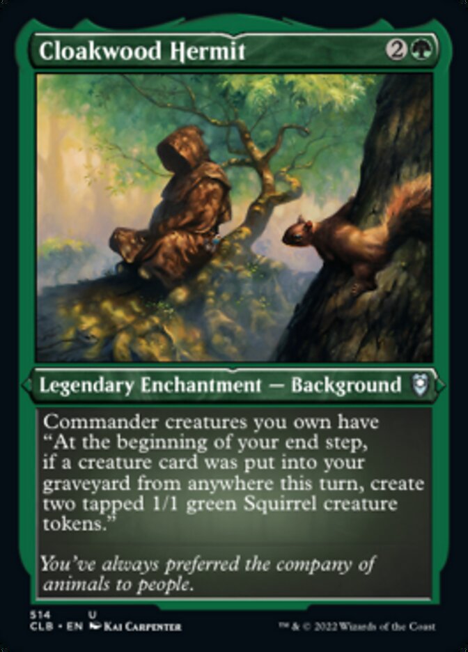 Cloakwood Hermit (Foil Etched) [Commander Legends: Battle for Baldur's Gate] | Jomio and Rueliete's Cards and Comics