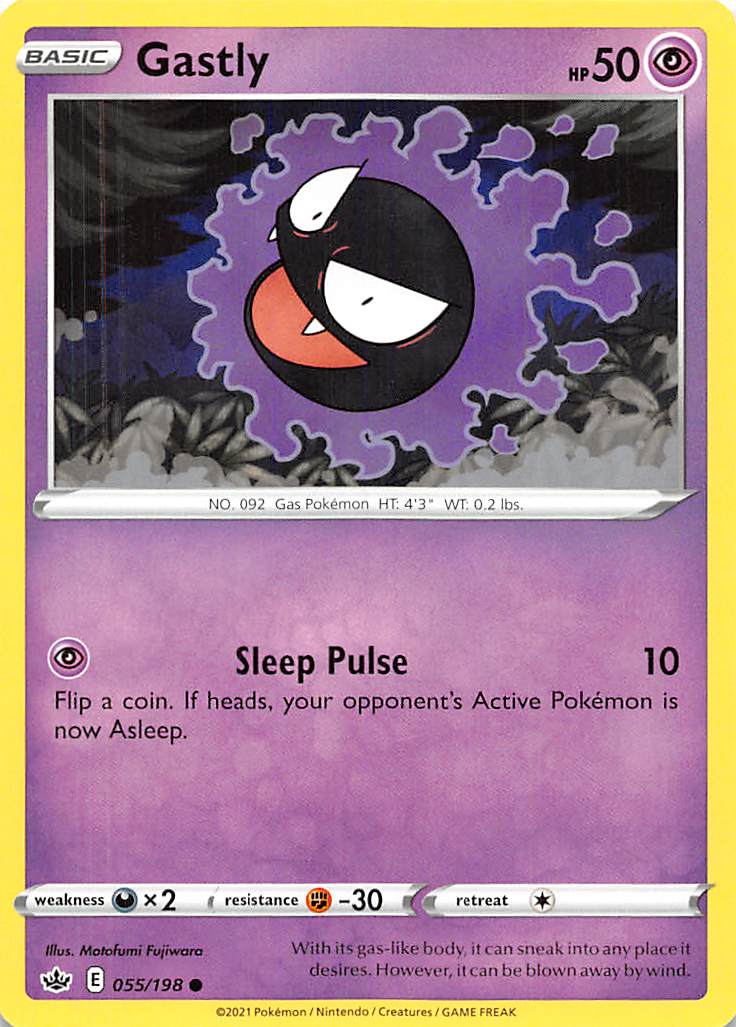 Gastly (055/198) [Sword & Shield: Chilling Reign] | Jomio and Rueliete's Cards and Comics