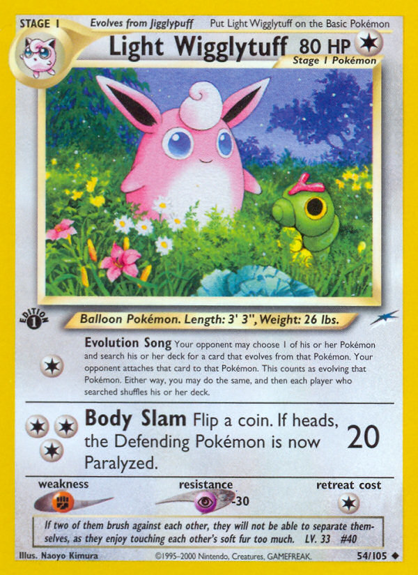 Light Wigglytuff (54/105) [Neo Destiny 1st Edition] | Jomio and Rueliete's Cards and Comics