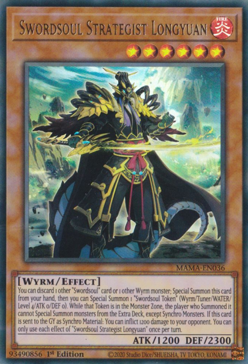 Swordsoul Strategist Longyuan [MAMA-EN036] Ultra Rare | Jomio and Rueliete's Cards and Comics