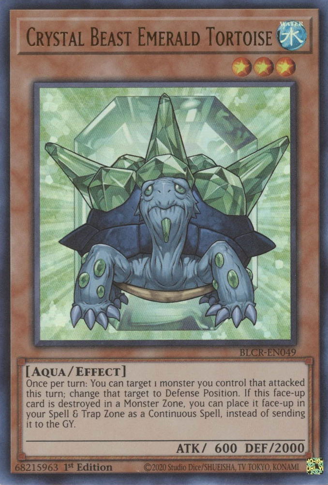 Crystal Beast Emerald Tortoise [BLCR-EN049] Ultra Rare | Jomio and Rueliete's Cards and Comics