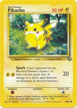 Pikachu (60/64) [Jungle Unlimited] | Jomio and Rueliete's Cards and Comics