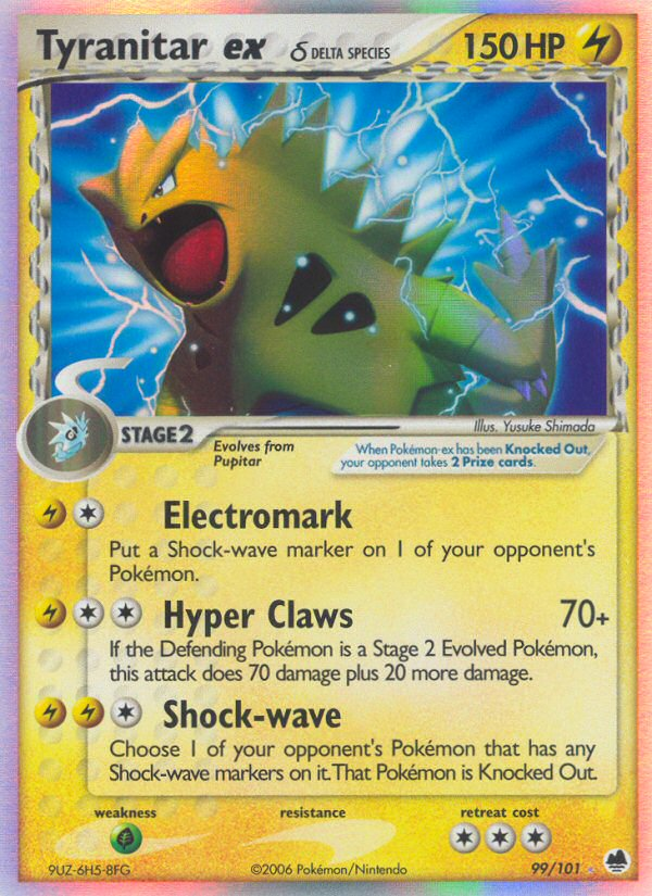 Tyranitar ex (99/101) (Delta Species) [EX: Dragon Frontiers] | Jomio and Rueliete's Cards and Comics