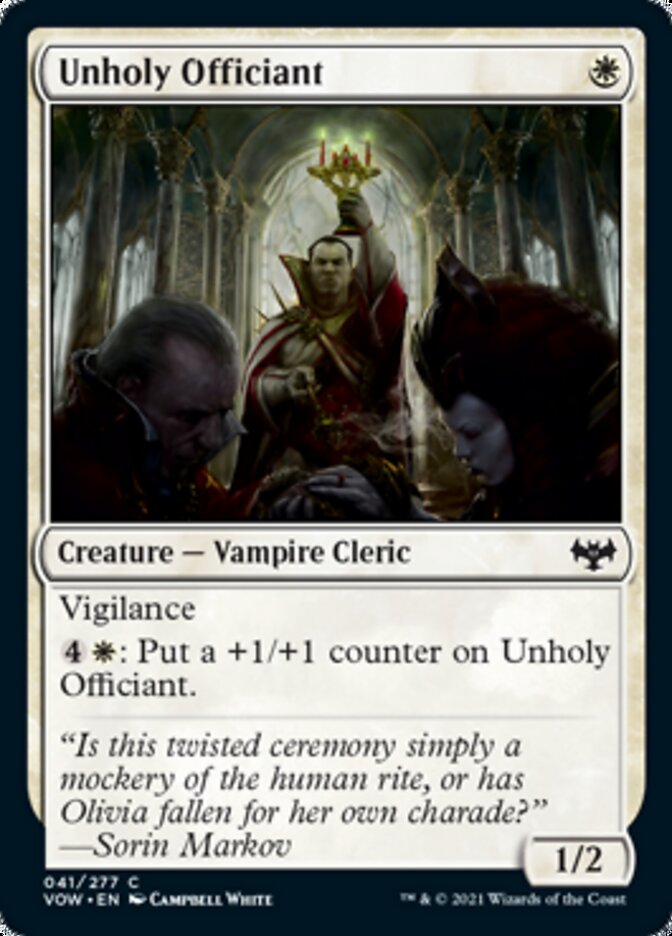 Unholy Officiant [Innistrad: Crimson Vow] | Jomio and Rueliete's Cards and Comics