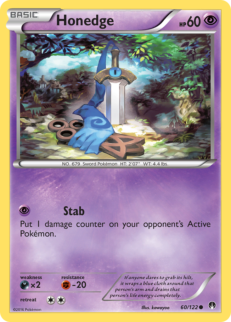 Honedge (60/122) [XY: BREAKpoint] | Jomio and Rueliete's Cards and Comics