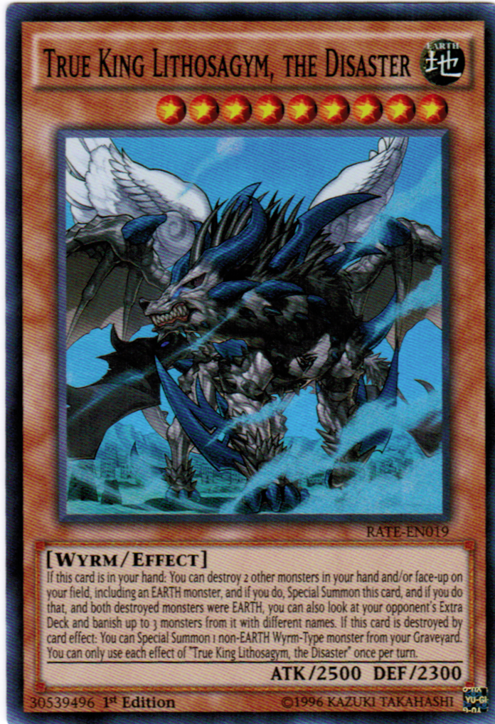 True King Lithosagym, the Disaster [RATE-EN019] Super Rare | Jomio and Rueliete's Cards and Comics