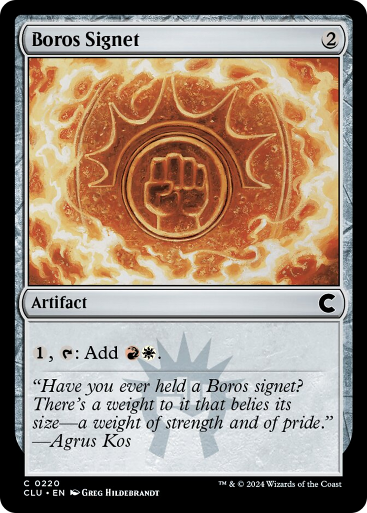 Boros Signet [Ravnica: Clue Edition] | Jomio and Rueliete's Cards and Comics