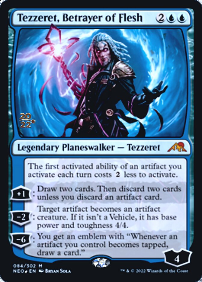 Tezzeret, Betrayer of Flesh [Kamigawa: Neon Dynasty Prerelease Promos] | Jomio and Rueliete's Cards and Comics