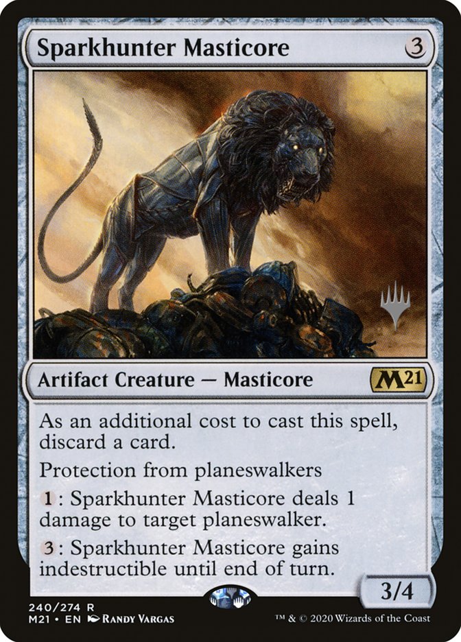Sparkhunter Masticore (Promo Pack) [Core Set 2021 Promos] | Jomio and Rueliete's Cards and Comics