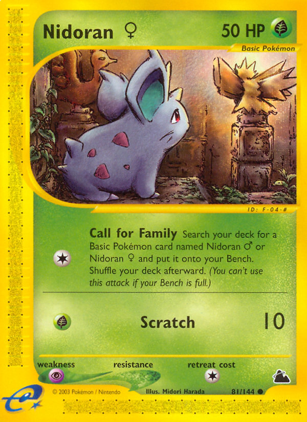 Nidoran (81/144) (Female) [Skyridge] | Jomio and Rueliete's Cards and Comics