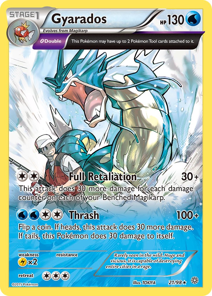 Gyarados (21/98) (Theme Deck Exclusive) [XY: Ancient Origins] | Jomio and Rueliete's Cards and Comics