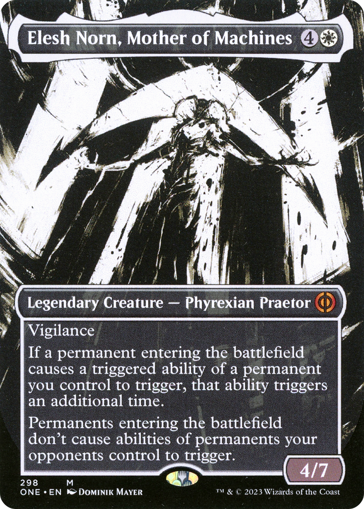 Elesh Norn, Mother of Machines (Borderless Ichor) [Phyrexia: All Will Be One] | Jomio and Rueliete's Cards and Comics