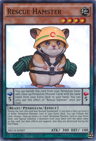 Rescue Hamster (SE) [NECH-ENS07] Super Rare | Jomio and Rueliete's Cards and Comics